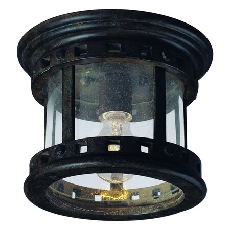 Maxim One Light Sienna Seedy Glass Outdoor Flush Mount 3130CDSE